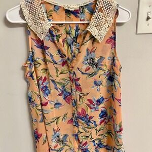 Sheer button up blouse